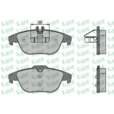 05P1274 LPR Комплект тормозных колодок, дисковый тормоз