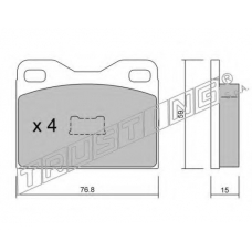 017.0 TRUSTING Комплект тормозных колодок, дисковый тормоз