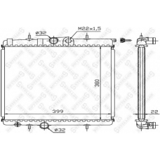 10-25122-SX STELLOX Радиатор, охлаждение двигателя