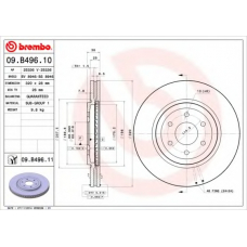 09.B496.11 BREMBO Тормозной диск