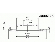 J3302032 NIPPARTS Тормозной диск