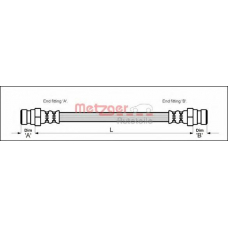 4111682 METZGER Тормозной шланг