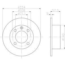 8DD 355 103-011 HELLA PAGID Тормозной диск