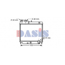 100026N AKS DASIS Радиатор, охлаждение двигателя