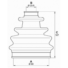 SJK7267.00 OPEN PARTS Комплект пылника, приводной вал