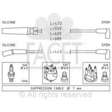 4.9433 FACET Комплект проводов зажигания