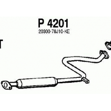 P4201 FENNO Средний глушитель выхлопных газов
