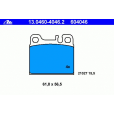 13.0460-4046.2 ATE Колодки тормозные