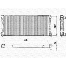 350213231000 MAGNETI MARELLI Радиатор, охлаждение двигател