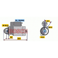 0 001 107 100 BOSCH Стартер