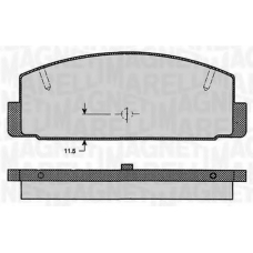 363916060294 MAGNETI MARELLI Комплект тормозных колодок, дисковый тормоз