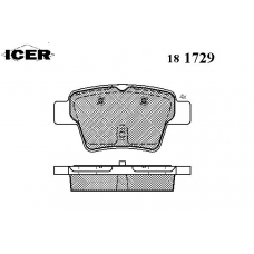 181729 ICER Комплект тормозных колодок, дисковый тормоз