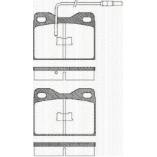 8110 38992 TRISCAN Комплект тормозных колодок, дисковый тормоз
