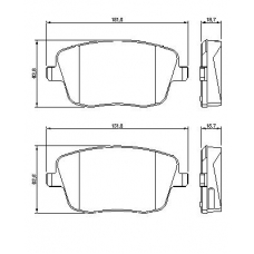 0 986 424 829 BOSCH Комплект тормозных колодок, дисковый тормоз