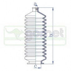 445210 GOMET Пыльник, рулевое управление