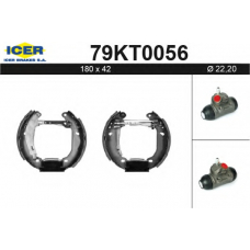 79KT0056 ICER Комплект тормозных колодок