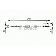 1 987 477 088 BOSCH Трос, стояночная тормозная система