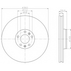 8DD 355 121-281 HELLA Тормозной диск