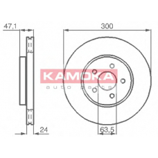 1032250 KAMOKA Тормозной диск