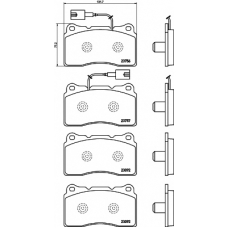 8DB 355 015-681 HELLA PAGID Комплект тормозных колодок, дисковый тормоз