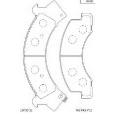 KD4401 ASIMCO Комплект тормозных колодок, дисковый тормоз