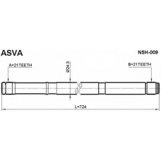 NSH-009 ASVA Приводной вал