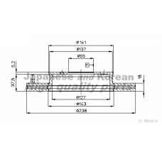 T601-08 ASHUKI Тормозной диск