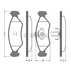 0 986 TB2 159 BOSCH Комплект тормозных колодок, дисковый тормоз