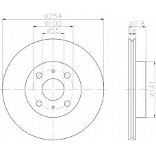 8DD 355 108-721 HELLA Тормозной диск