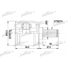 PCV5005 PATRON Шарнирный комплект, приводной вал