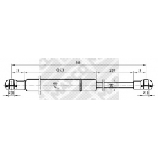 91803 MAPCO Газовая пружина, крышка багажник