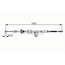 1 987 482 172 BOSCH Трос, стояночная тормозная система