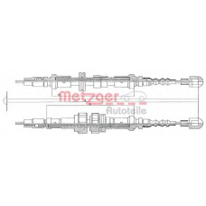 11.549 METZGER Трос, стояночная тормозная система