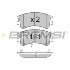 BP3089 BREMSI Комплект тормозных колодок, дисковый тормоз