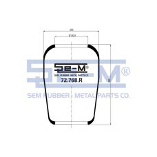72.768.R SEM LASTIK Кожух пневматической рессоры