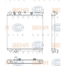 8MK 376 901-071 HELLA Радиатор, охлаждение двигателя