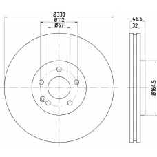 8DD 355 115-861 HELLA Тормозной диск