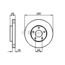 0 986 479 B61 BOSCH Тормозной диск