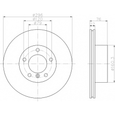 8DD 355 104-581 HELLA PAGID Тормозной диск