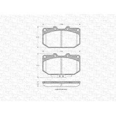 363702160504 MAGNETI MARELLI Комплект тормозных колодок, дисковый тормоз