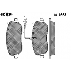 181553 ICER Комплект тормозных колодок, дисковый тормоз