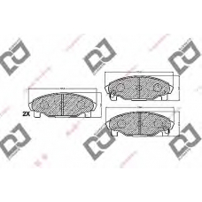 BP1427 DJ PARTS Комплект тормозных колодок, дисковый тормоз