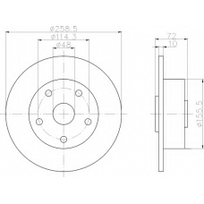 8DD 355 105-071 HELLA Тормозной диск