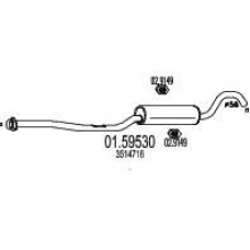 01.59530 MTS Средний глушитель выхлопных газов