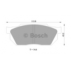 0 986 505 337 BOSCH Комплект тормозных колодок, дисковый тормоз