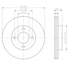 8DD 355 100-591 HELLA PAGID Тормозной диск