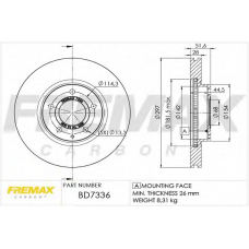 BD-7336 FREMAX Тормозной диск