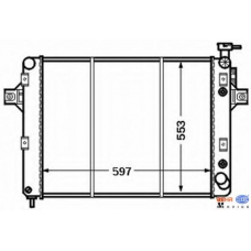 8MK 376 774-261 HELLA Радиатор, охлаждение двигателя