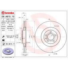 09.A815.10 BREMBO Тормозной диск