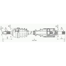 DRS6000.00 OPEN PARTS Приводной вал